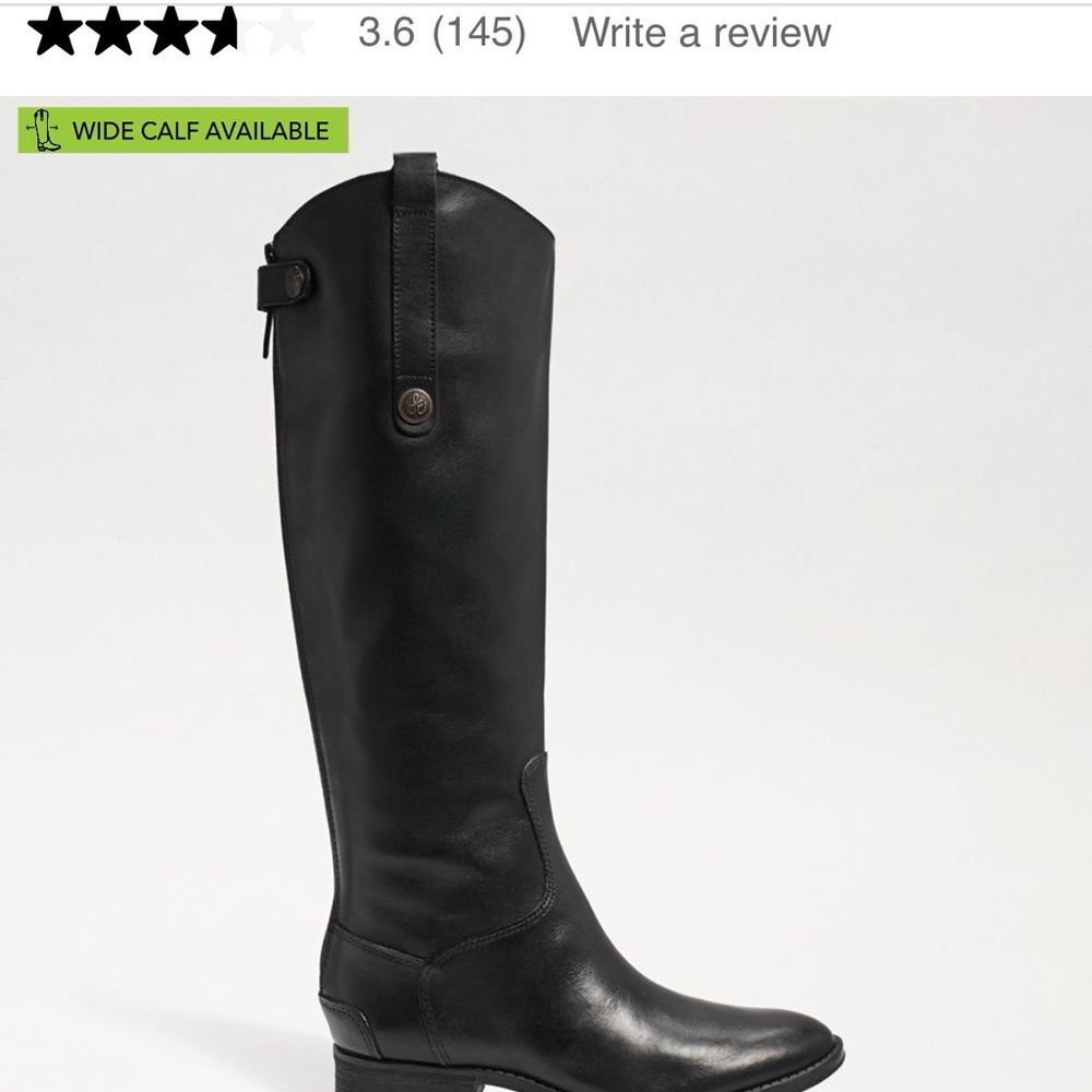 Sam Edelman Sleek Black Over the Knee Boots